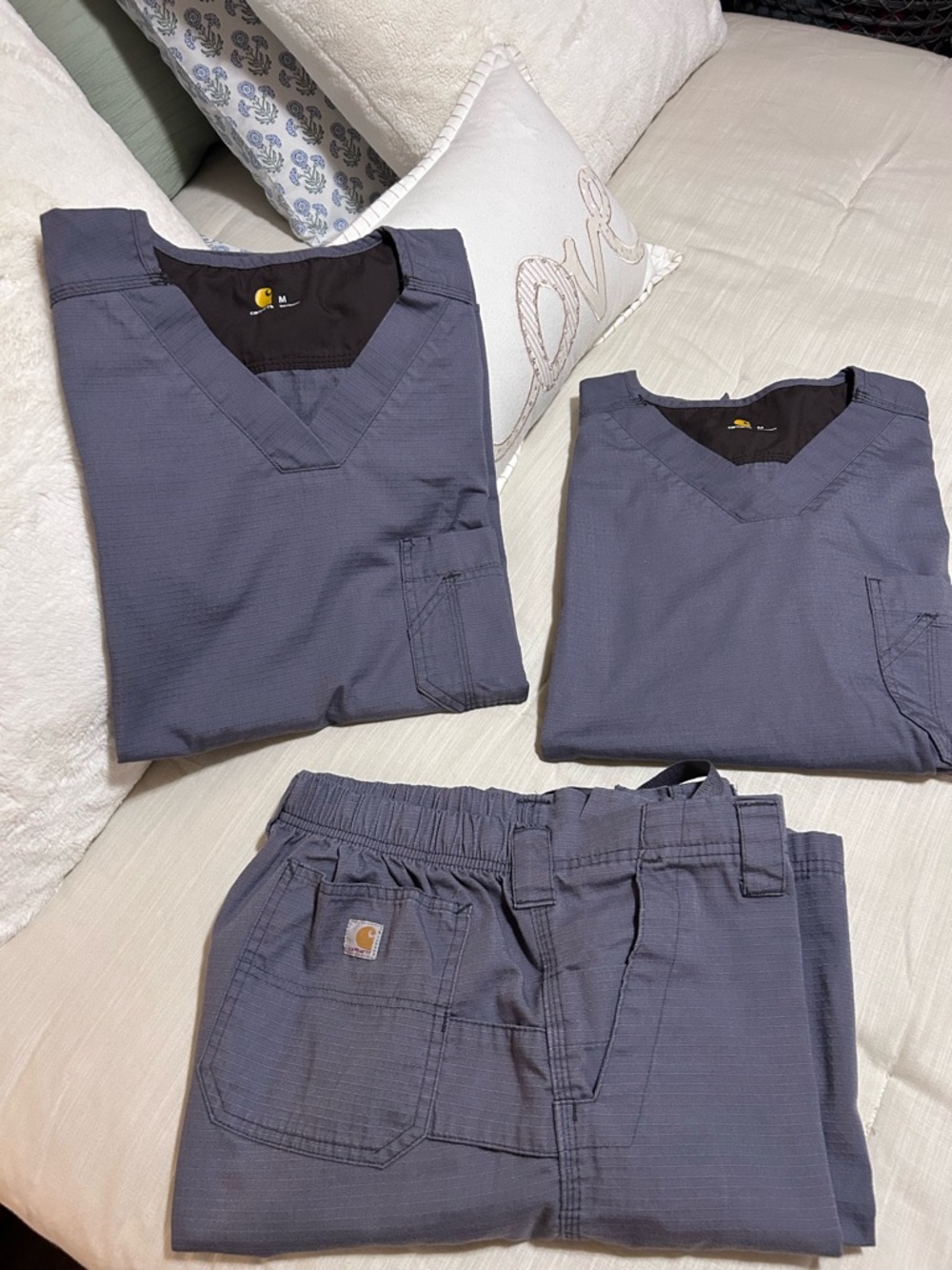 Carhartt  Ripstart Men’s Jogger-Style Work Pants and Scrub Tops in Slate Blue